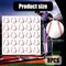 200 Pieces 8 Sheets Baseball Award Decal Set Baseball Vinyl Stickers 1" Small Self Adhesive Baseball Helmet Stickers for Laptops, Cars, Scrapbook, Phones, Batting
